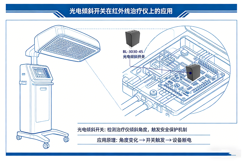 光电倾斜开关在红外线治疗仪上的应用与功能实现