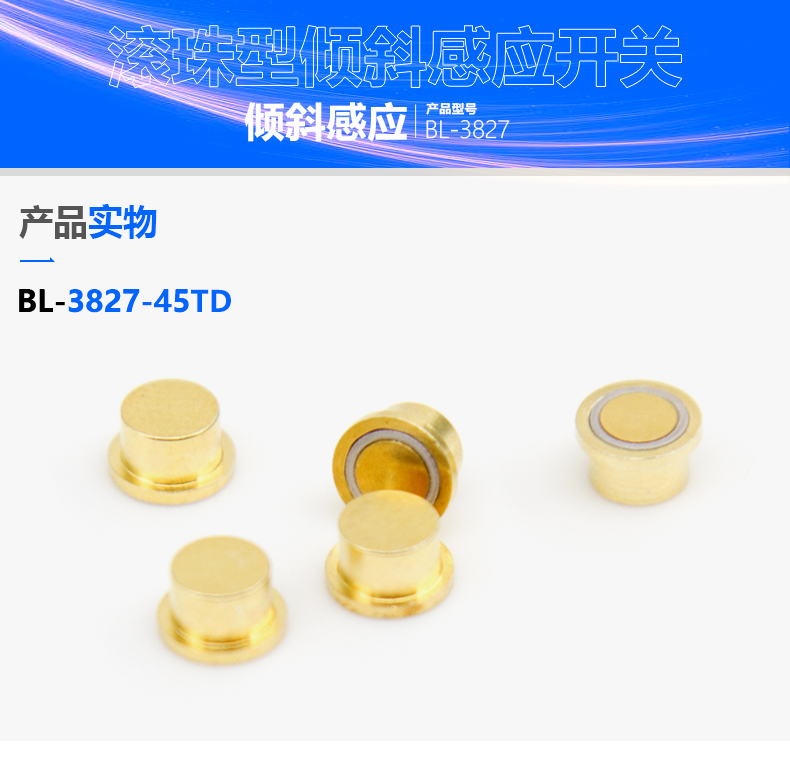 精密倾斜角度滚珠开关 BL-3827